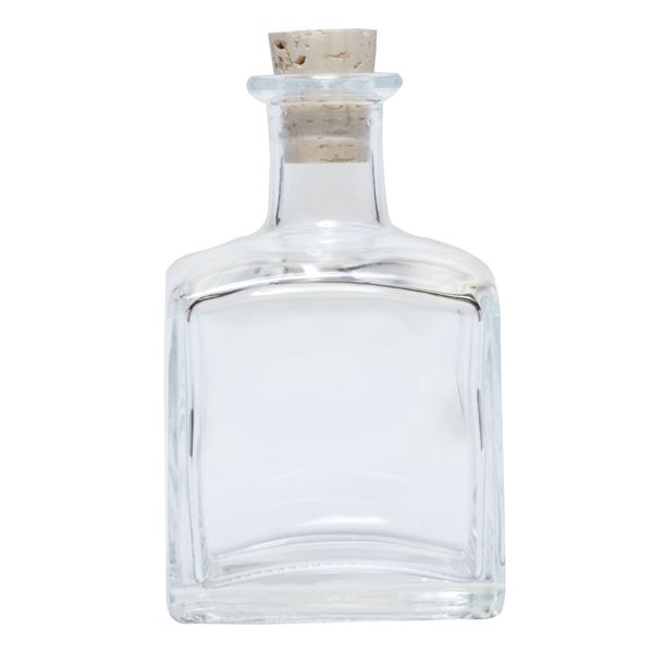 Square Glass Bottle with Cork