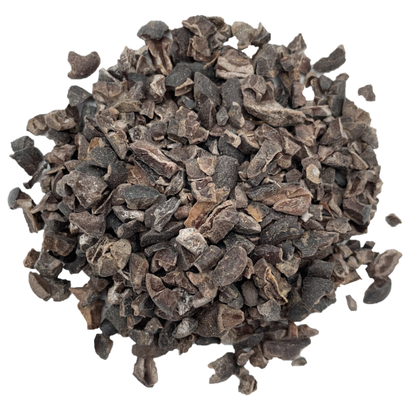 An overhead view of Nacional cacao nibs