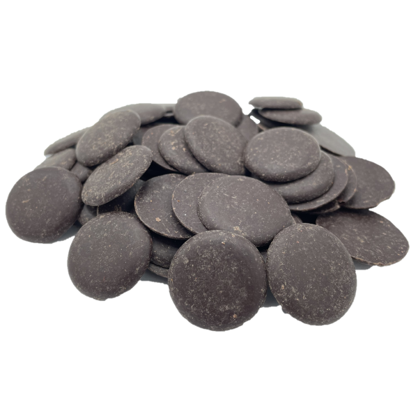 An overhead view of Nacional 100% cacao coins.